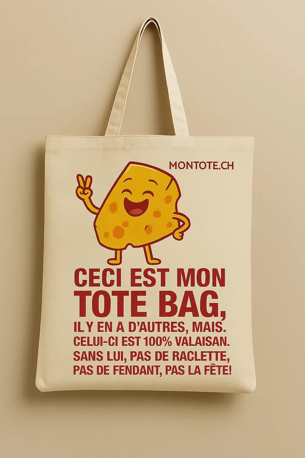 Souvenir Valais original – tote bag personnalisé