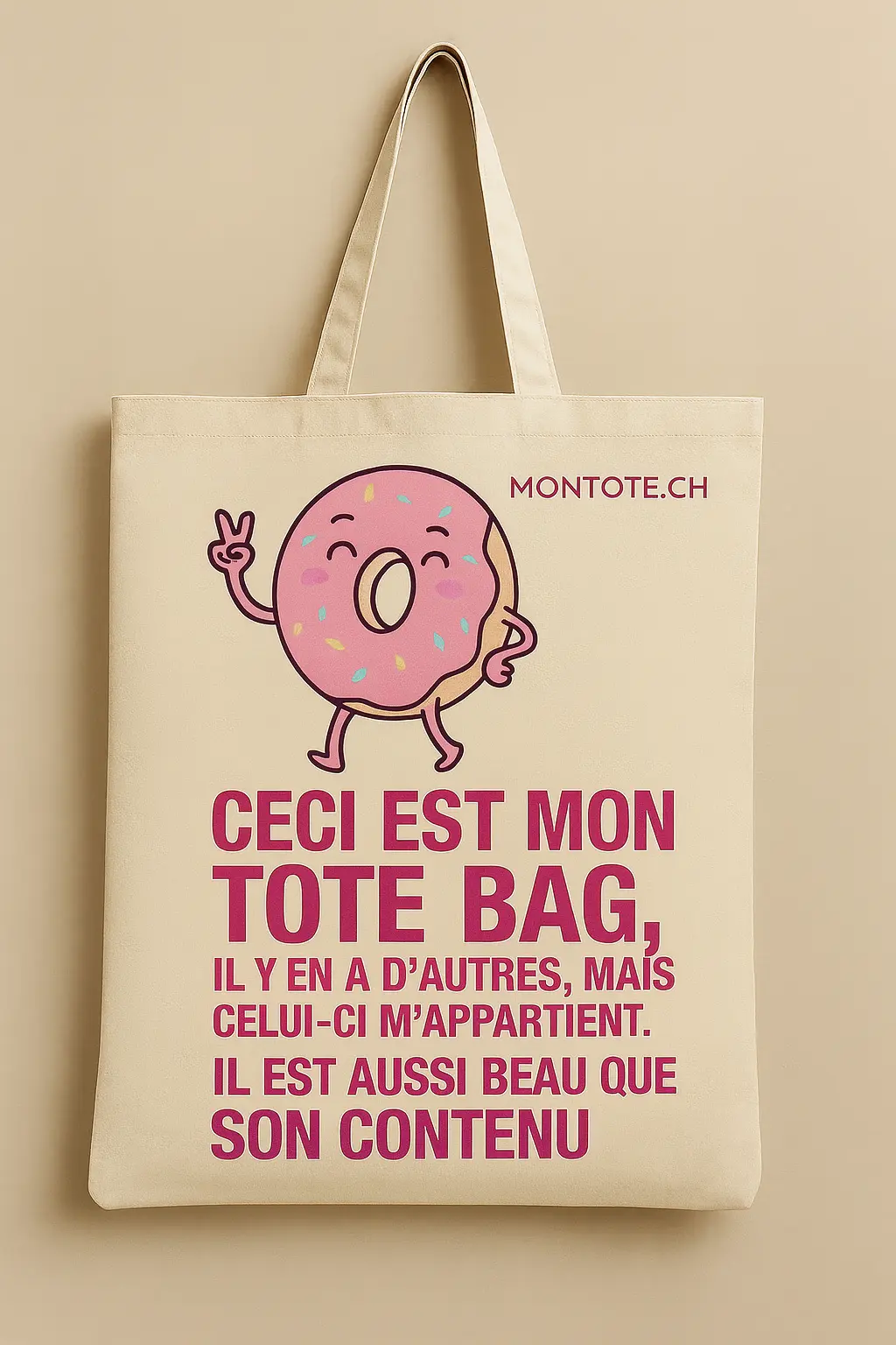 Tote bag coton bio personnalisé Lausanne – réutilisable