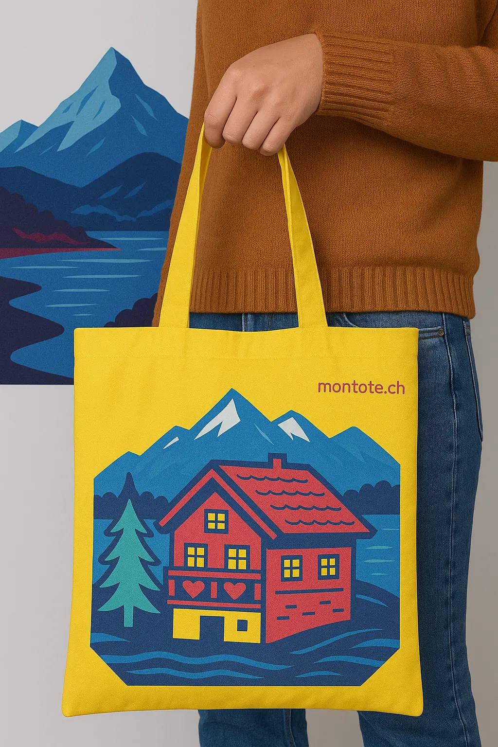 Tote bag personnalisé entreprise imprimé avec logo - Montote.ch