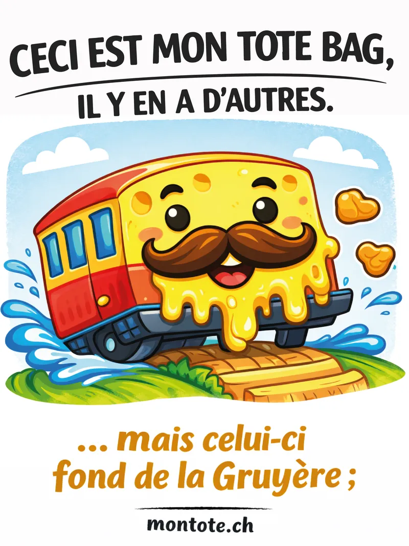 Tote bag personnalisé Fribourg — Gruyère AOP, fromageries de Bulle et Gruyères