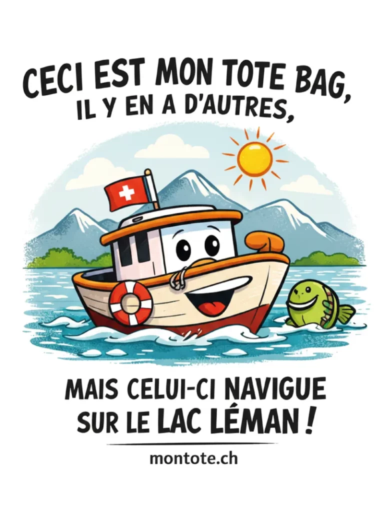 tote bag publicitaire – Lac Léman (Vaud, Lausanne, Montreux)