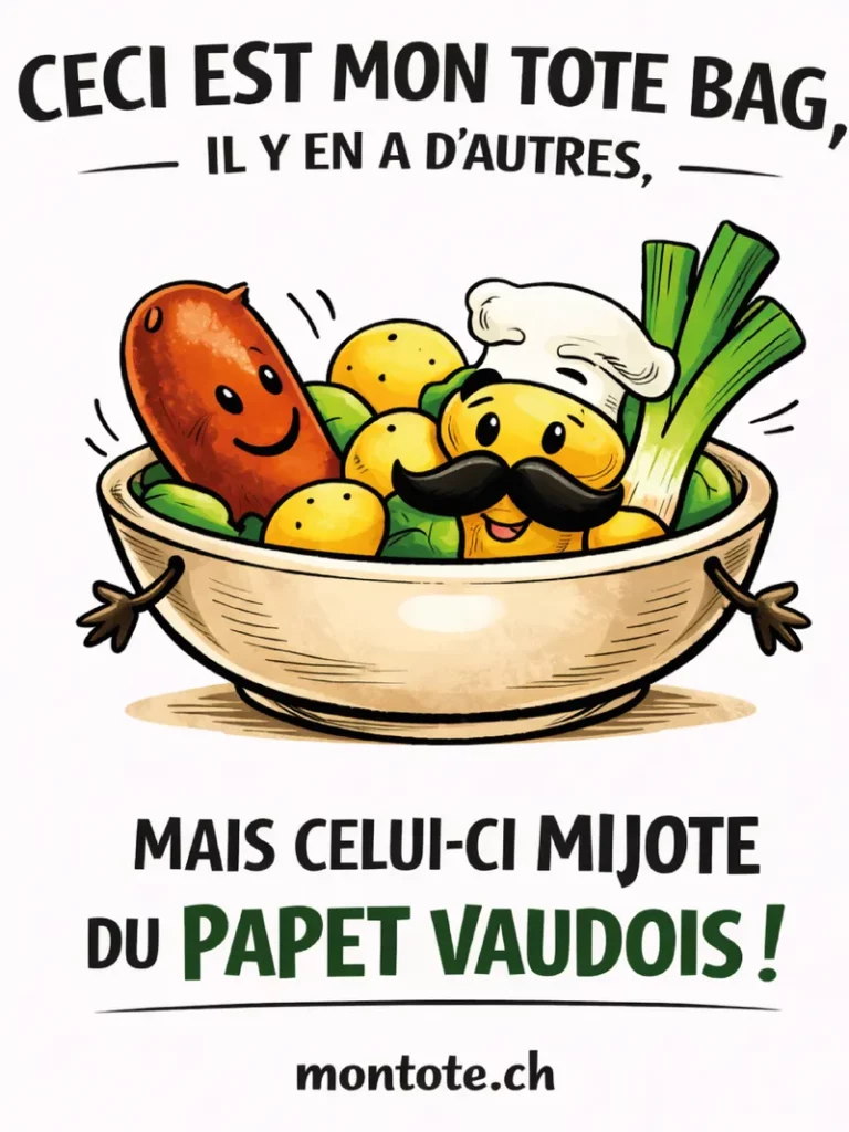 tote bag publicitaire – Papet vaudois (Vaud, Lausanne, Morges)