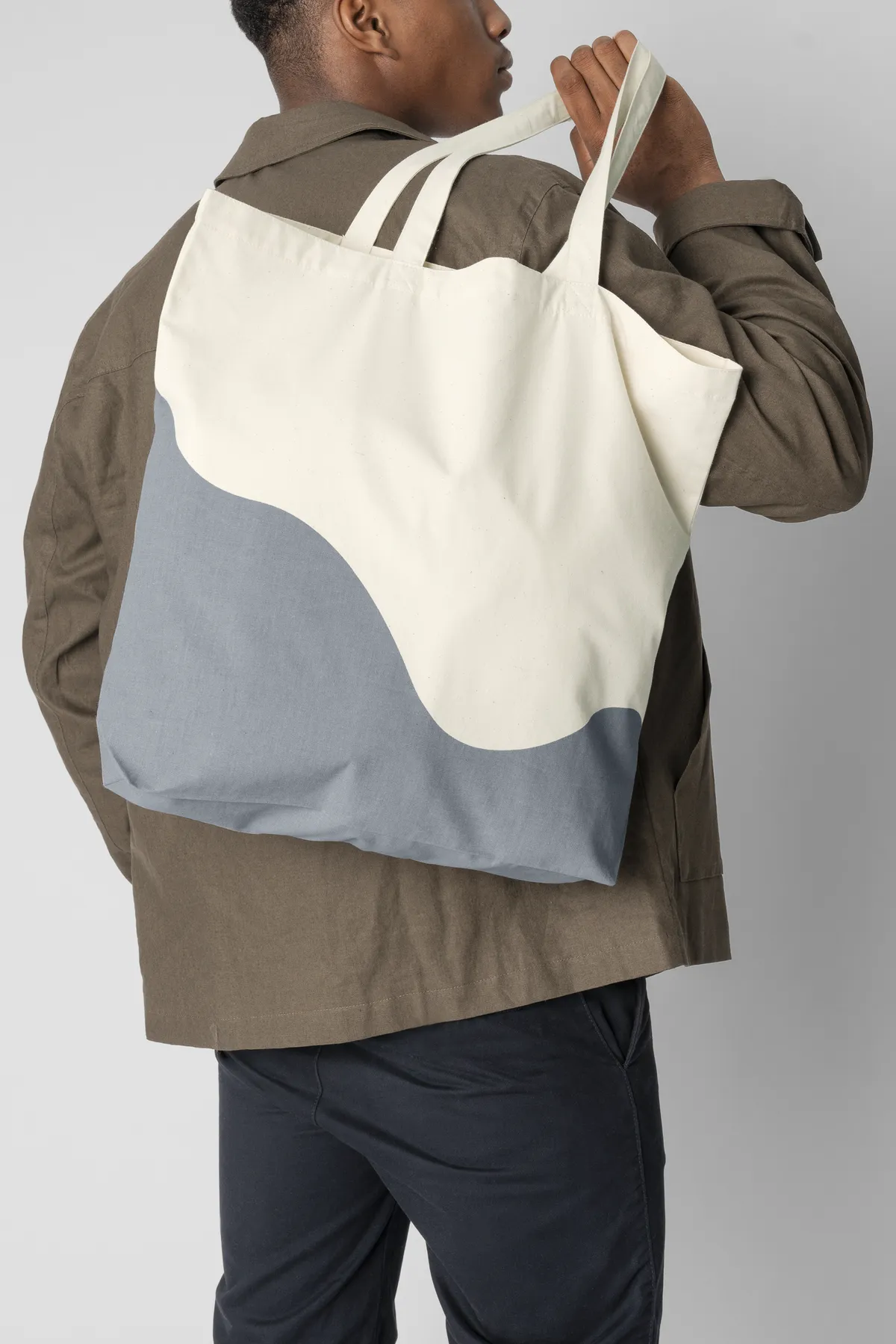 Maxi tote bag coton bio en situation