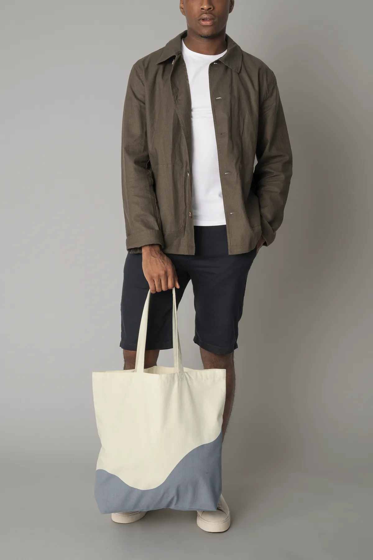 Maxi tote bag coton bio en situation