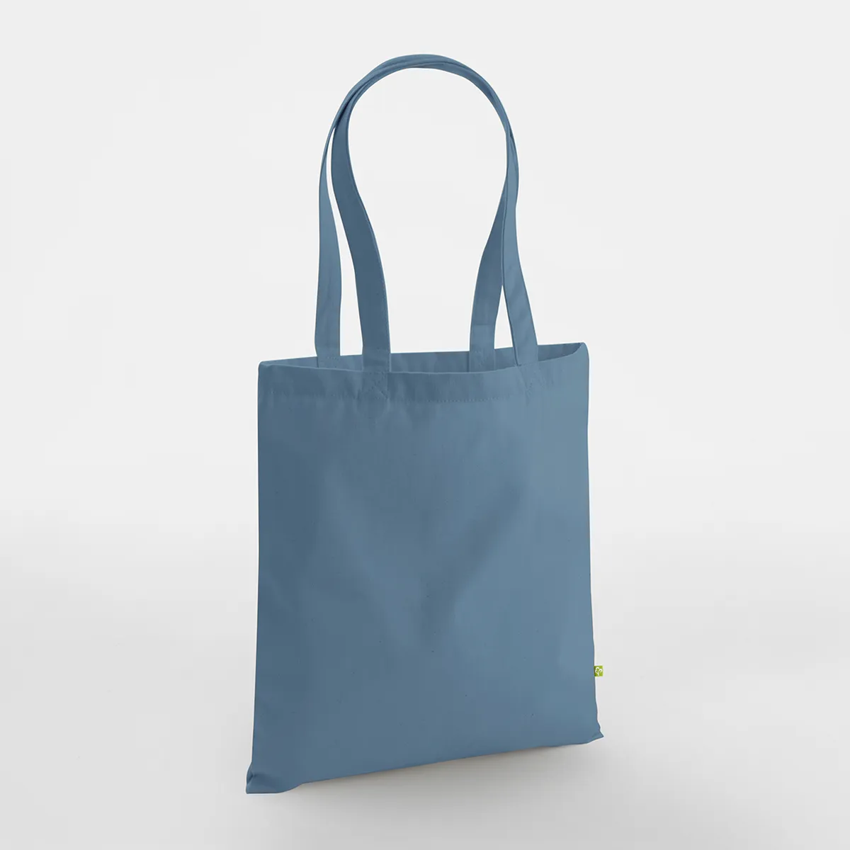 Tote bag coton bio coloris bleu airforce