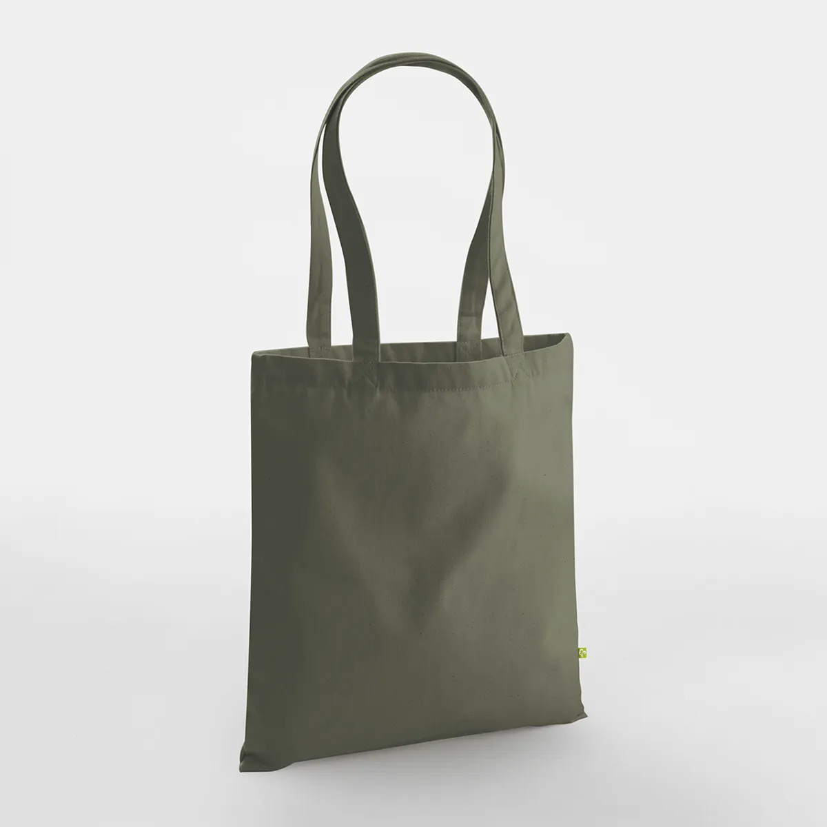 Tote bag coton bio coloris olive