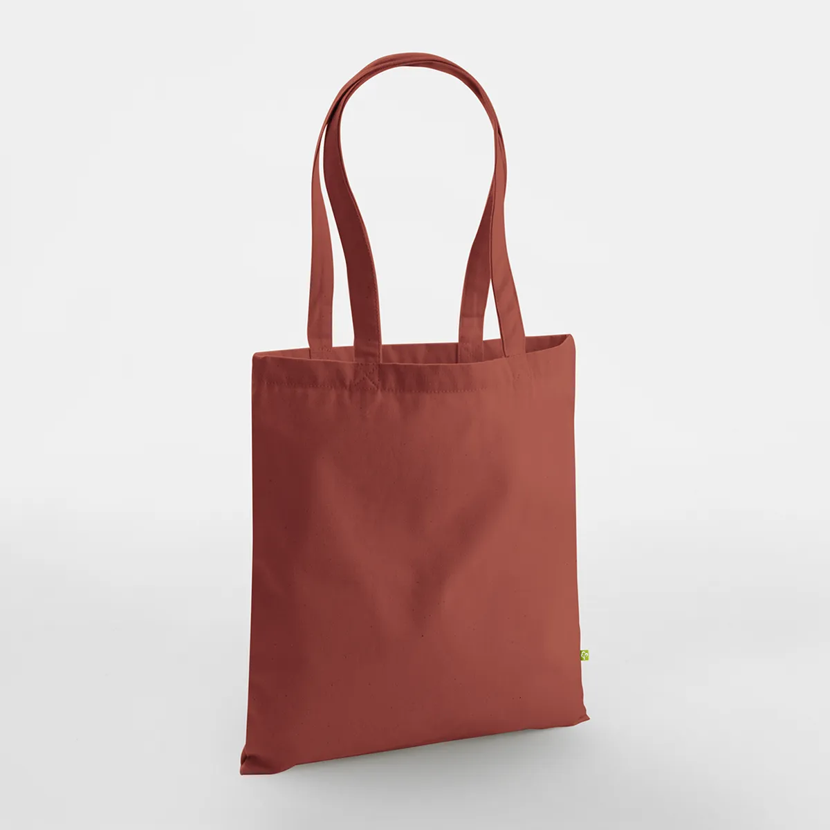 Tote bag coton bio coloris orange rust