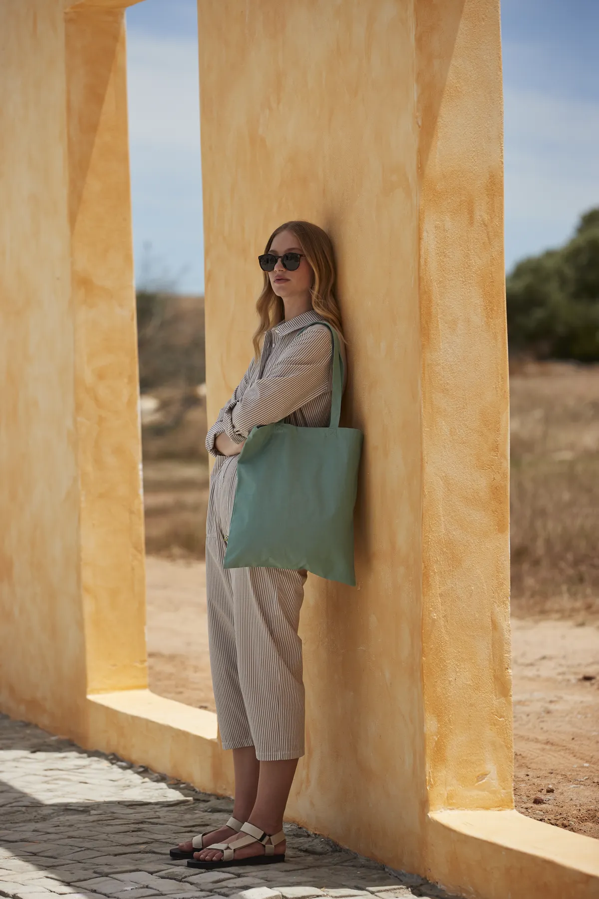 Tote bag coton bio en situation